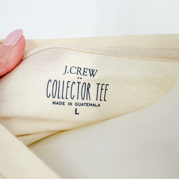 J. Crew Cream and Pink Graphic Tee - Picture 3 of 4